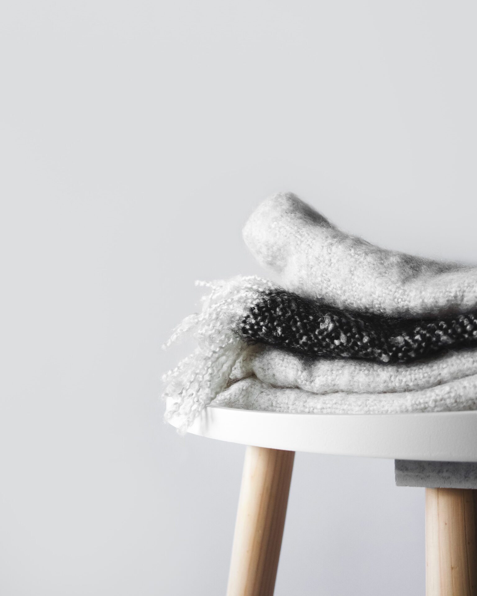 chair - Hygge hotel warm blankets on the chair